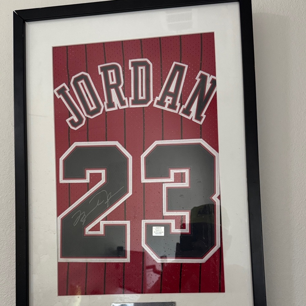 Signed & Framed Michael Jordan #23 Bulls Jersey with COA